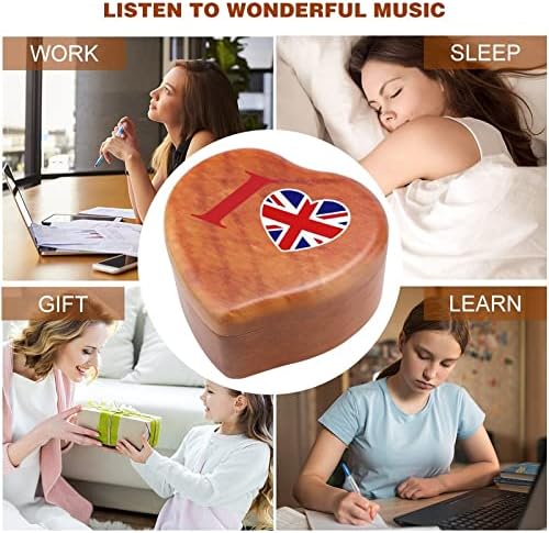 Јас многу го сакам музичкиот кутија во Велика Британија, гроздобер музички кутија подарок за Божиќниот роденден Ден на вineубените