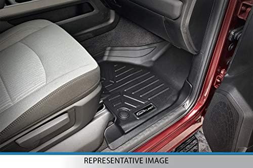 Подот SmartLiner Подни душеци 3 редови поставени црни компатибилни со 2015-2020 Chevrolet Suburban/GMC Yukon XL