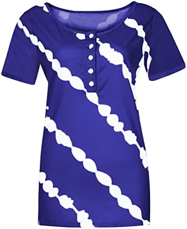 Nyybw женски вратоврска резервоар за боја на врвови кратки ракави лажички вратот Хенли кошула лето обична тренингот атлетски маички