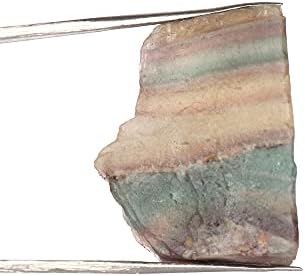 GemHub Нетретиран природен 58,55 КТ овластен дво-бои флуорит кристален лековит камен груб примерок, колекционерски или пад