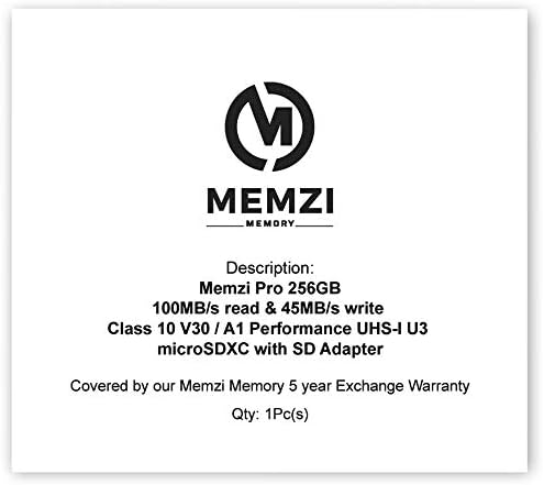 MEMZI PRO 256gb Мемориска Картичка Компатибилна За Samsung Galaxy Tab S6 10.5 SM-T867/SM-T860, S5e 10.5 SM-T727/SM-T720, S4 10.5 SM-T837/SM -