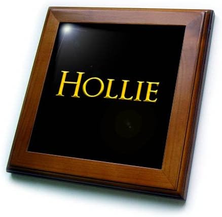 3дроза Холи Популарна Жена Име Во Америка. Жолта На Црна Подарок-Рамка Плочки