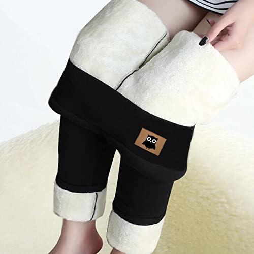 Хеланки за жени руно наредени зимски топло дебели кадифени хулахопки термички панталони со високи половини