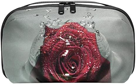 Торба за Шминка од роза За Чанта Пренослива Торба За Организатор На Патувања За Тоалети Торба За Убавина За Жени