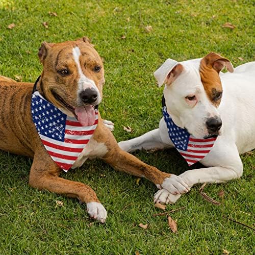 Американско знаме миленичиња бандана јака - јака на шал на знаме на САД - Патриотска кучиња Бандана