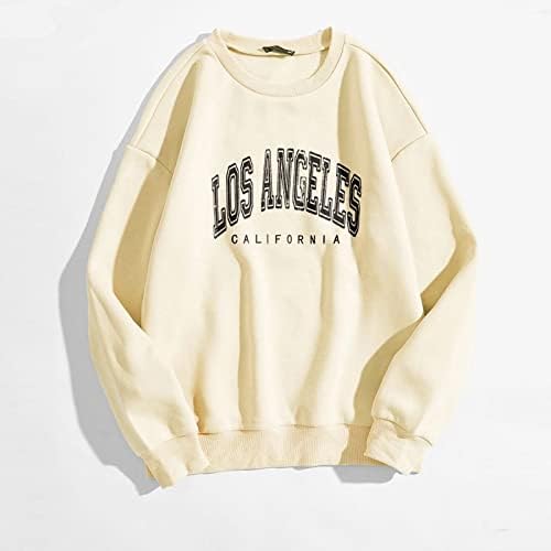 Писмо за џемпери во Лос Анџелес, предни џемпери на џемпери, женски модни дуксери и џемпери жени
