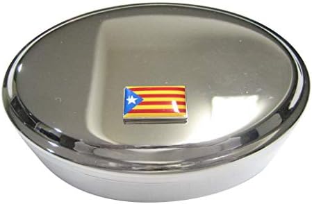 Киола Дизајнира Ла Сењера Catелада Каталонија Знаме Овална Ситница Накит Кутија