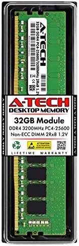 A-Tech 32gb RAM МЕМОРИЈА Замена За Клучните CT32G4DFD832A | DDR4 3200MHz PC4-25600 UDIMM Не-ECC 2rx8 1.2 V 288-Pin Мемориски Модул