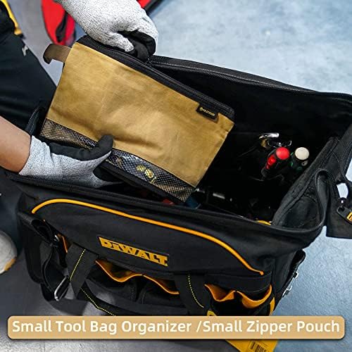 Melotough восочен платно патент алатка торба 12 инчи, 2 пакувања; Мали алатки Платно алатка торбичка повеќенаменска торба за организација