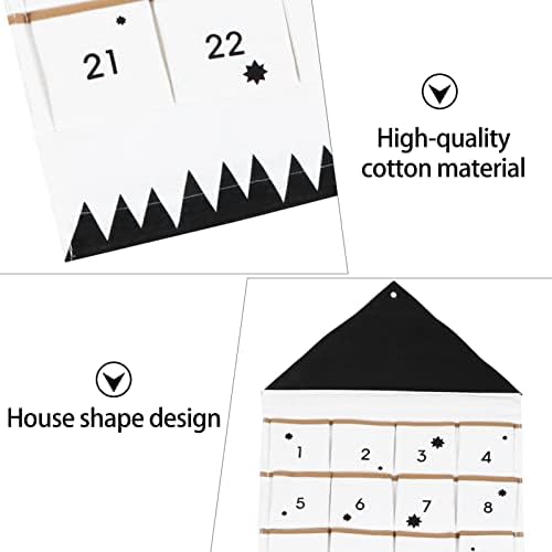 Хомојојо Божиќ Одбројувањето Доаѓањето Календар со 24 Дена ЏЕБОВИ САМ БОЖИЌ Одбројувањето До Божиќ Ѕид Виси Торба За Чување Празник Украси Орнаменти