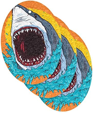 Алаза ајкула за напад на уста животински цртан филм природни сунѓери кујнски целулоза сунѓер за садови миење бања и чистење на домаќинства, не-крик и еко пријателс?