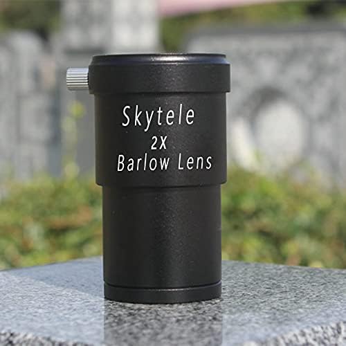 Skytele 2x Barlow Lens 1,25 инчи, 2x Barlow леќи Астрономија Краток фокус Двојно зголемување на целосно мулти -обложен додаток