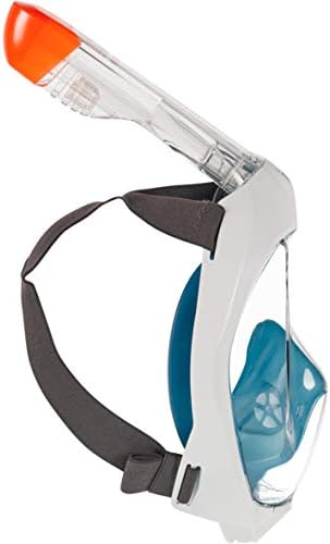 Tribord Subea Easybreatt Full Face Anti -Fog Snorkel Mask со безбедно заклучување и бесплатно замена за замена и изборно монтирање на