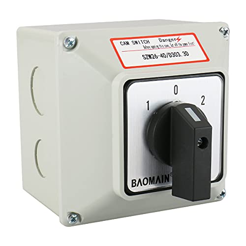 Baomain Universal Rotary Change Switch Switch SZW26-40/D303.3d со мастер прекинувач за надворешно поле 660V 40A 12 позиција 3 фаза