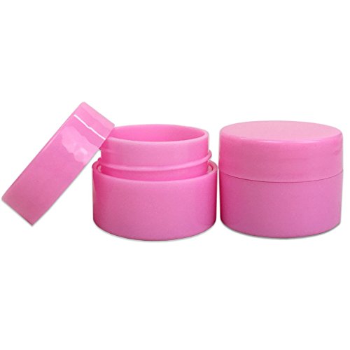 BeautiCOM 36 парчиња 7G/7ml розова цврста густа дебела wallидна пластична сад со тегла со пена за апчиња, лекови, мази и други помагала за убавина