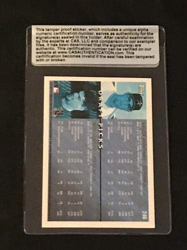 Ленс Беркман и Глен Дејвис 1998 Топс РЦ потпишаа автограмирана картичка CAS автентични - автограмирани картички со плочи за бејзбол