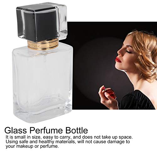 3 парчиња 50мл стаклено шише со парфеми, испрскајте ја про transparentирната течна празна убавина козметичко шише