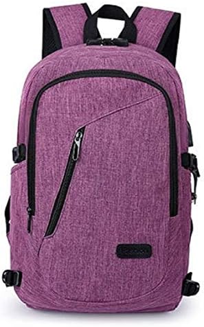 Ранец на лаптоп за лаптоп Elonglin Travel, торба за училишна работа со лесна торба со лаптоп со USB -порта за полнење, деловен ранец,