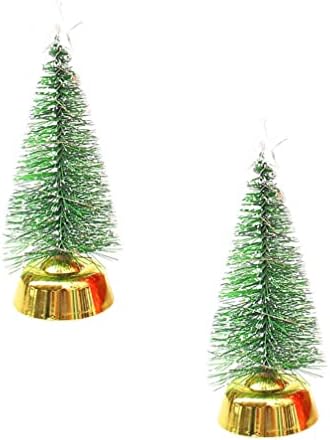 Галпада минијатурни подароци 2 парчиња новогодишна елка блескава таблета Божиќно дрво шик десктоп украси Божиќни украси Партија подароци