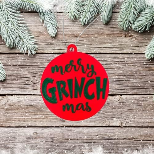 Божиќни украси на весели Гринчмас - украсен украс за празници - направен во САД
