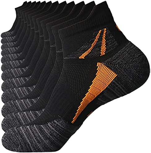 Чорапови на Paixun за мажи и жени немаат покажување атлетски трчање чорапи за компресија на глуждот памук тренинг со низок исечен екипаж