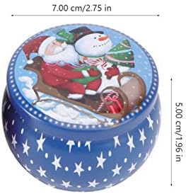 Бестојард Бонбони Подарок Кутија 2 ПАРЧИЊА Божиќ Бонбони Тегли Метал Бонбони Калај Дедо Мраз Плоча Бонбони Кутија За Божиќ Празник Нова Година