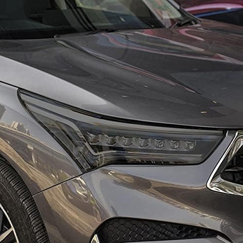 LYLCO 2 Парчиња Заштитна Филмска Заштита На Фаровите На Автомобилот Транспарентна Црна Налепница tpu за Acura rdx 3-Та Генерација 2019-Сегашност