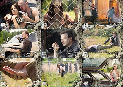 The Walking Dead Road до Alexandria 2018 Topps Комплетен сет на основни картички од 100 ТВ