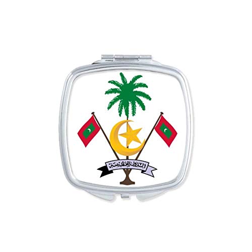 Малдиви Азија Национален Амблем Огледало Пренослив Компактен Џеб Шминка Двострано Стакло