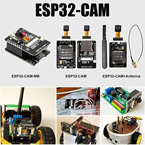 4PCS ESP32-CAM-MB, Aideepen ESP32-CAM W BT BOARD ESP32-CAM-MB MICRO USB до сериски порта CH-340G со OV2640 2MP Модул за камера