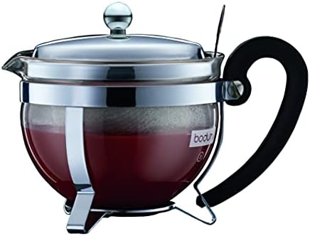 Bodum Chambord 12030-16 Champagne Teapot Filter од не'рѓосувачки челик, 16,9 fl Oz, Silver, оригинален производ