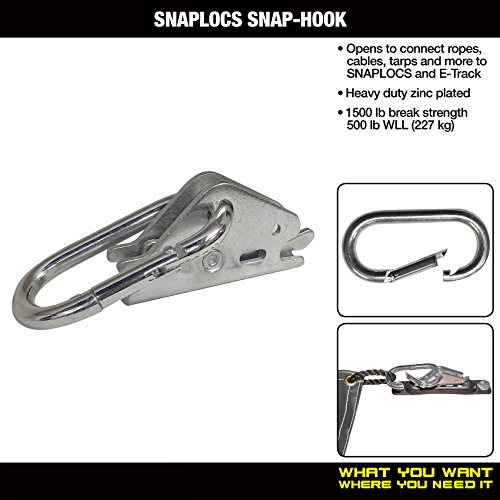 Snaplocs Snap-Hook ги поврзува јажето, кабелот и куките со Snaplocs и е-патеката