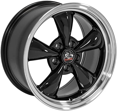 OE Wheels LLC 17 инчи бандажи одговара на Ford Mustang Bullitt Style Black 17x9 бандажи поставени