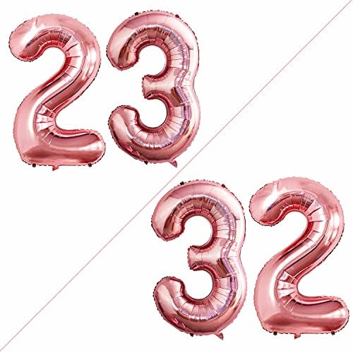 Goer 42 инчен светло розов број 13 број 31 балони, балони со хелиум од umамбо фолија за 13 -ти или 31 -ви роденденски украси и годишнина