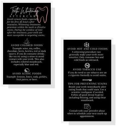 Бутик Маркетинг Доо Белење На Заби Последователни Картички | 50 Пакет | 2х3, 5 инчен Бизнис Картичка | Паричник Големина Црна Со Розова Заб Дизајн