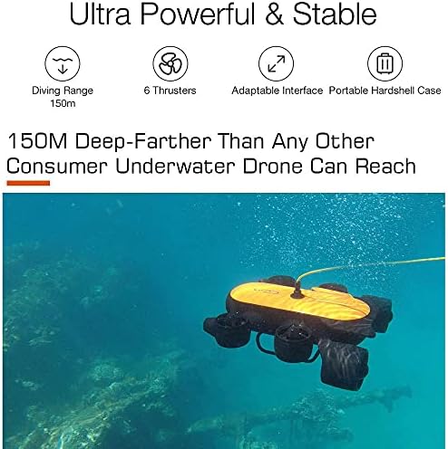 Уџихсд 150м Професионален Подводен Беспилотно Летало Подводен Робот СО 4к УХД Акциона Камера Далечински Управувач Во Реално Време Испарување Подморска
