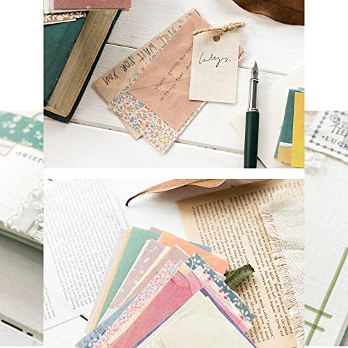 Пакет за резерви за гроздобер книги за книги - 360 листови за листови за хартија естетска декоративна хартија за канцелариски материјал за