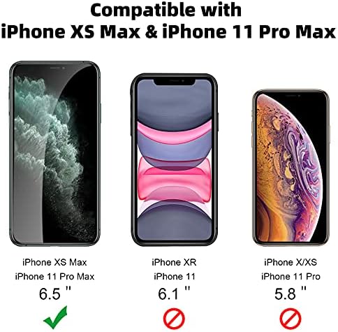 ЗАШТИТНИК НА Екранот ЗА Приватност НА XYYZYZ за Iphone Xs Max И 11 Pro Max 6,5 Инчи Целосна Покриеност Темно Анти Шпионско Калено