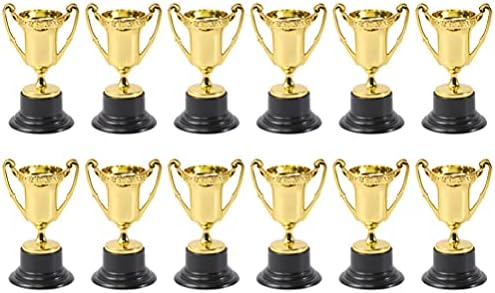 Стобок Играчка Модел 12пакувајте Мини Трофеи, Златна Награда Трофеј Купови Прво Место Победник Награда Трофеи Спортски Турнир Освојувајќи