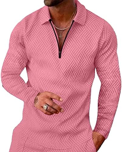 Машки кратки ракави Поло кошули мода во боја блок за вртење на јака за џебови, палење на обични хипи врвови кошули