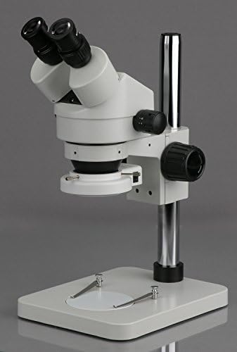 7x-45x стерео двогледен микроскоп со 14 столб и 64 предводен прстен светло
