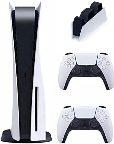 PlayStation 5 диск верзија PS5 Конзола - Дополнителен контролер со станица за полнење DualSense, 4K -ТВ игри, излез од 120Hz 8K, 16 GB GDDR6, 825 GB SSD, WiFi 6, Bluetooth .5.1
