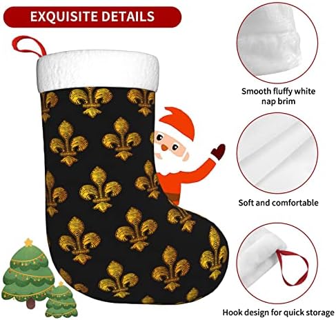 Божиќни чорапи на Аугенстер, Мари Флеур де Лис, двострано камин што виси чорапи