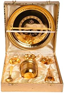 Златен позлатен челик Поја Тали со месинг bellвонче за подарок од Дивали