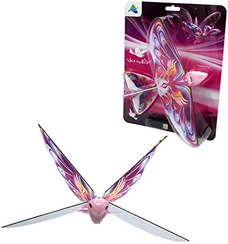 Мукиким само летање розова пеперутка - Електронска играчка за летање со дрон. Наместете го кормилото за да ги направите птиците што мавтаат