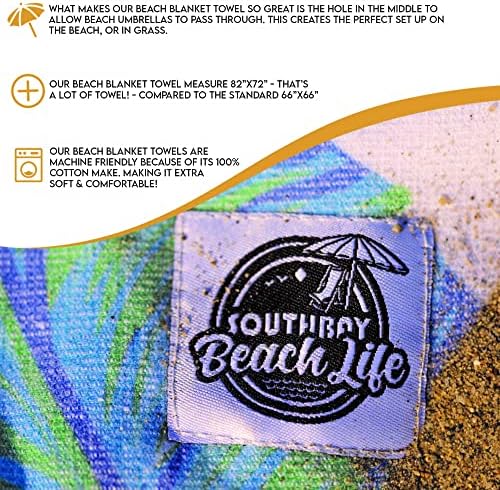Животот На плажата саут Беј-Кадифен, Личен &засилувач; Преголеми Крпи За Плажа-Прилагодени Памучни Крпи Со Ресни Во Стилот На Бохо-Вклучува Ремен