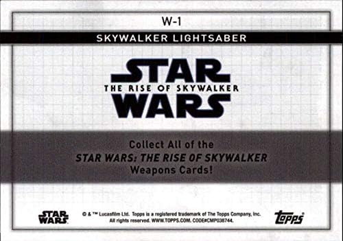 2020 Топс Војна На Ѕвездите Подемот На Серијата Скајвокер 2 Оружје W - 1 Skywalker Lightsaber Трговска Картичка