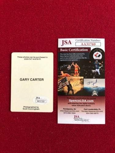 1986, Гери Картер, Автограм Канингем Тргување Картичка-Млб Автограм Бејзбол Картички