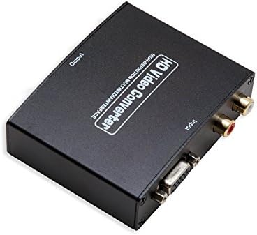 IO Crest VGA HD15 + СТЕРЕО RCA ДО HDMI 1.3 Кутија За Додатоци За Конвертор Кутија, Црна