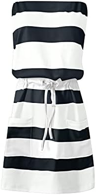 Jegulv 2023 Womenените летен фустан симпатичен ракав без ракави - вратот шпагети ленти фустани тинејџерски девојки ленти за влечење